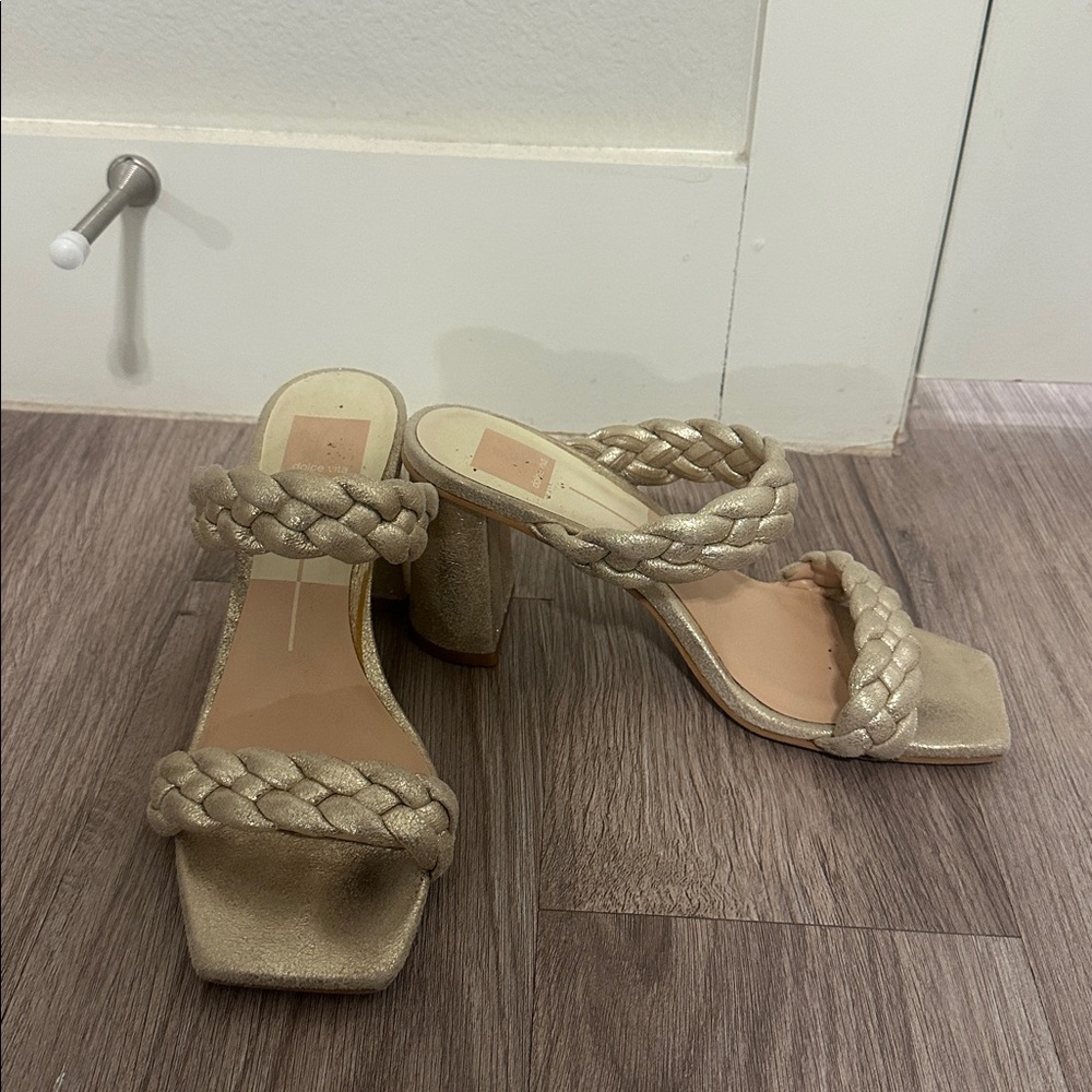 Dolce vita Gold Braided Women's Sandals